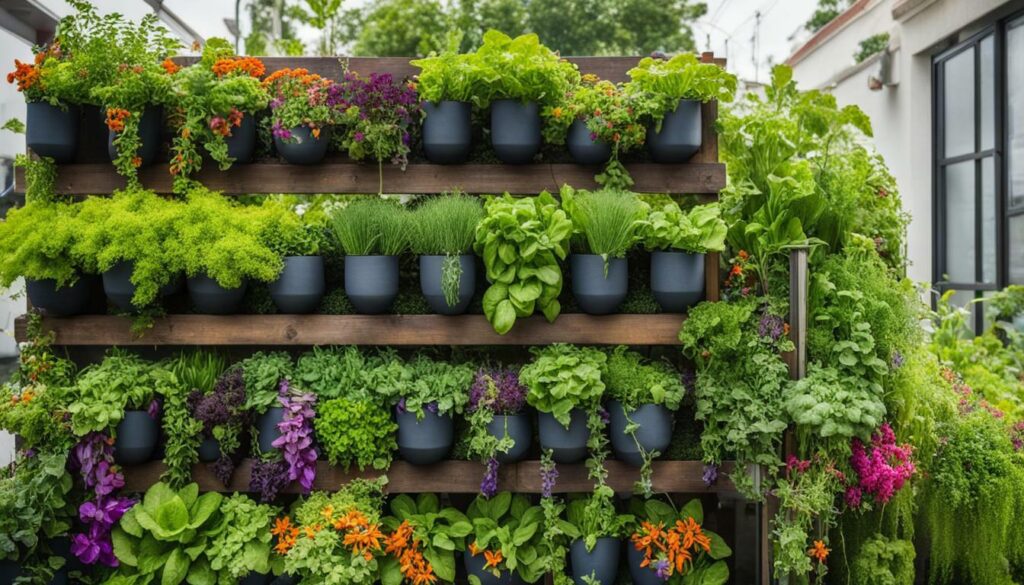 vertical garden vegetables