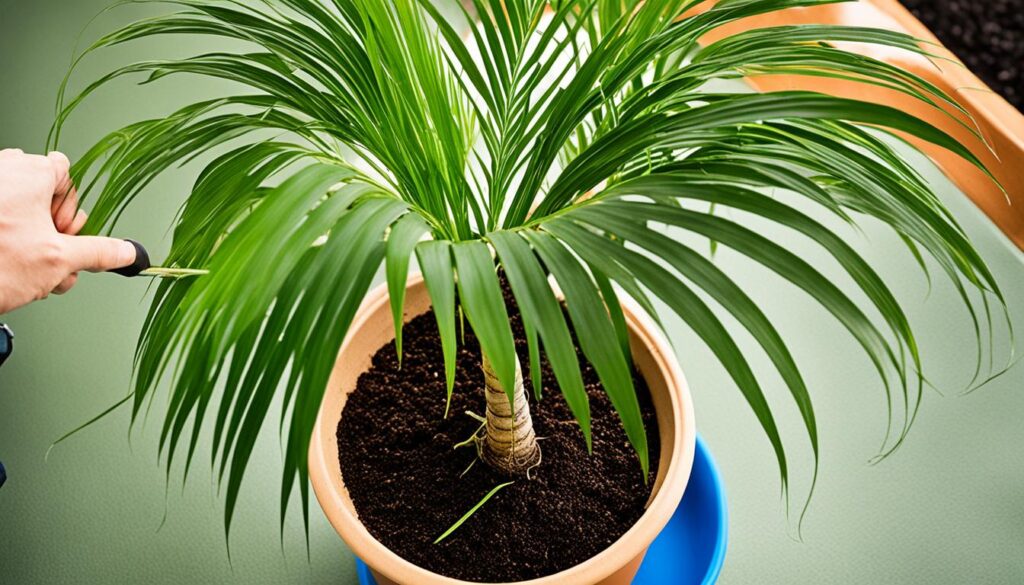 Areca Palm potting