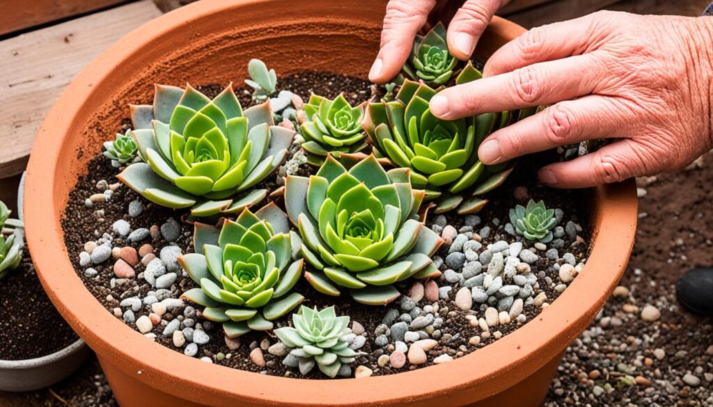 Hen and Chicks Succulent Potting