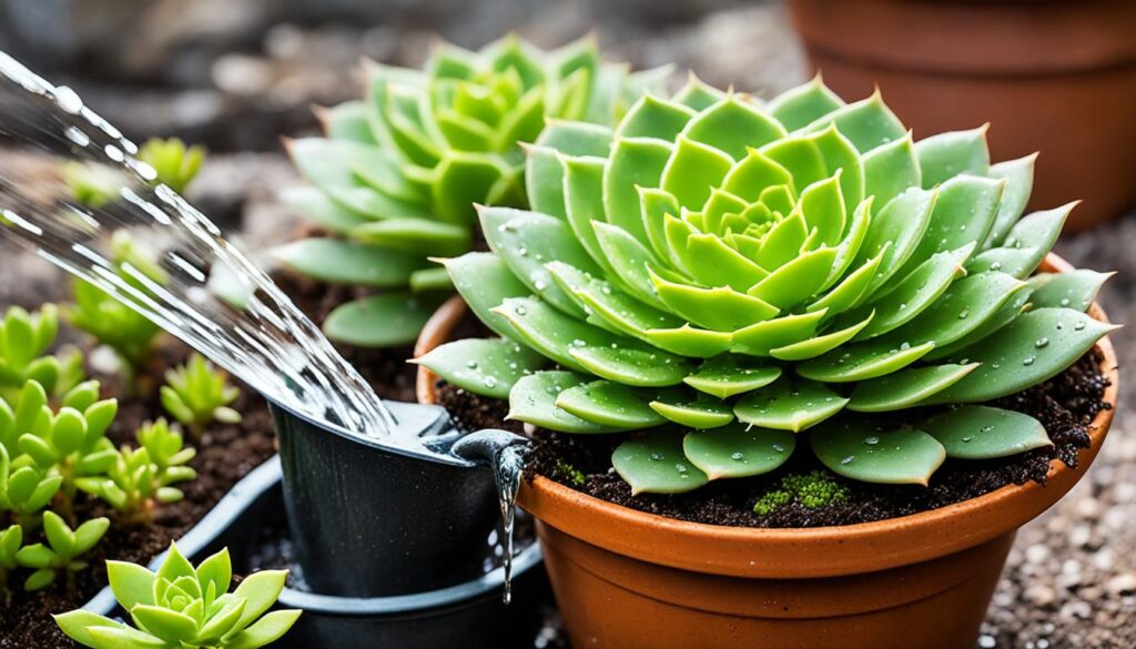 watering requirements of the Hen and Chicks Succulent