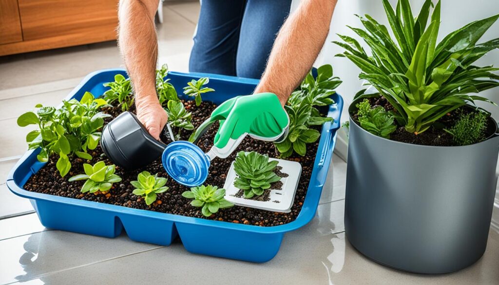 watering techniques for indoor plants