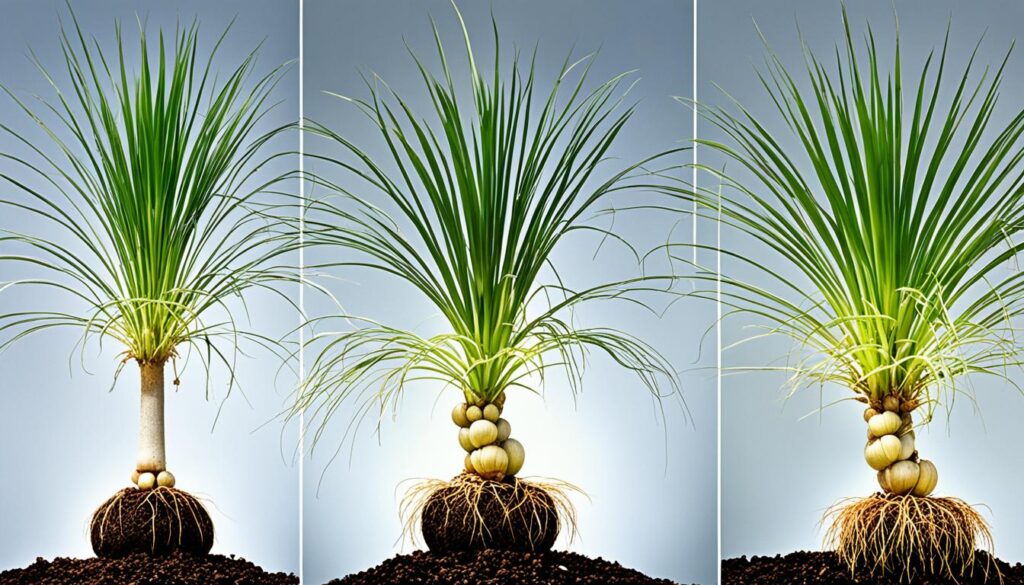 growth of Ponytail Palm