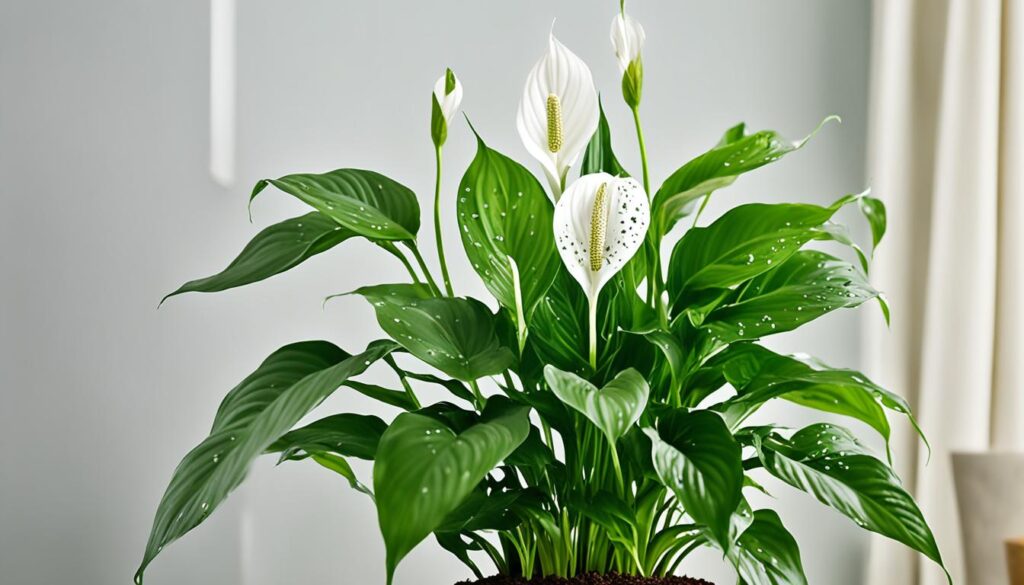 peace lily watering requirements