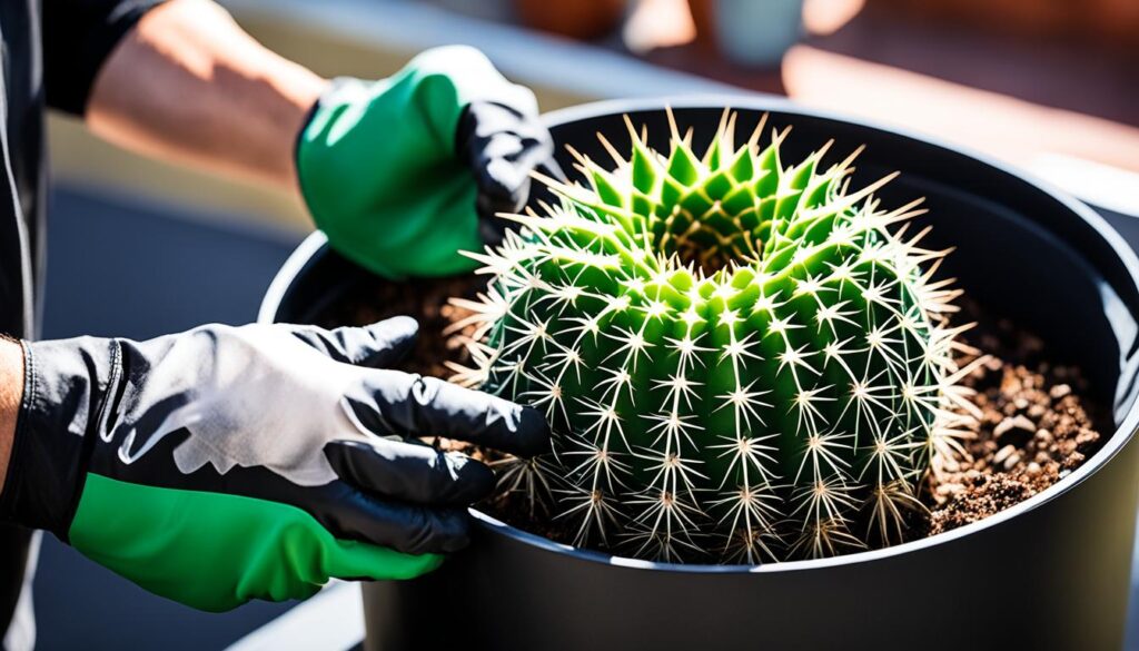 spiral cactus potting