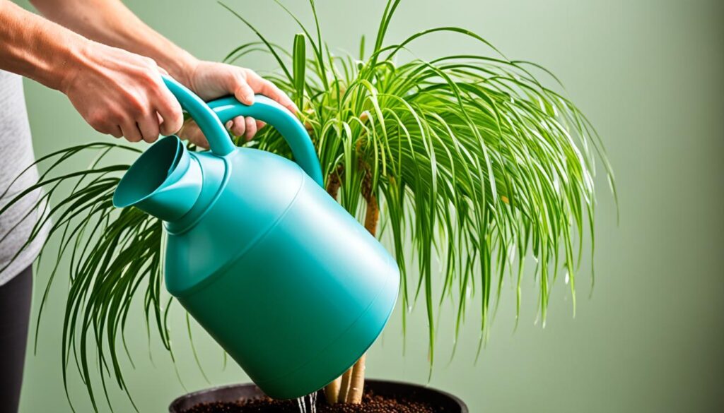 watering Ponytail Palm image