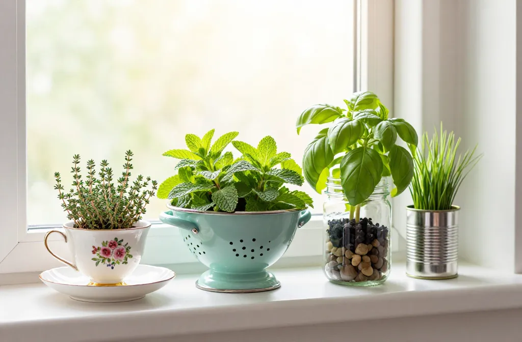 7 Old Kitchen Items You Can Repurpose Into Herb Pots Now