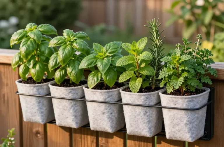 6 Herbs That Thrive in Vertical Pocket Planters
