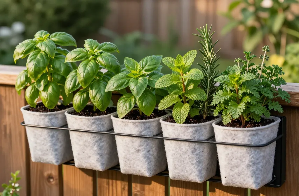 6 Herbs That Thrive in Vertical Pocket Planters