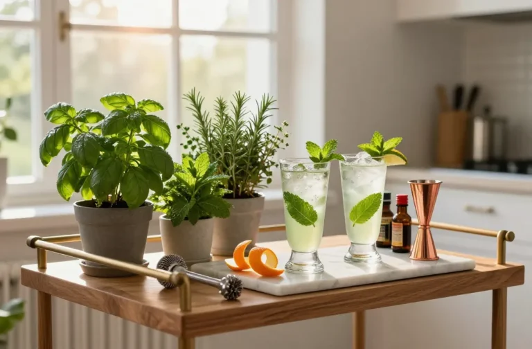 Upgrade Happy Hour with 6 Edible Plants for Your Home Cocktail Bar