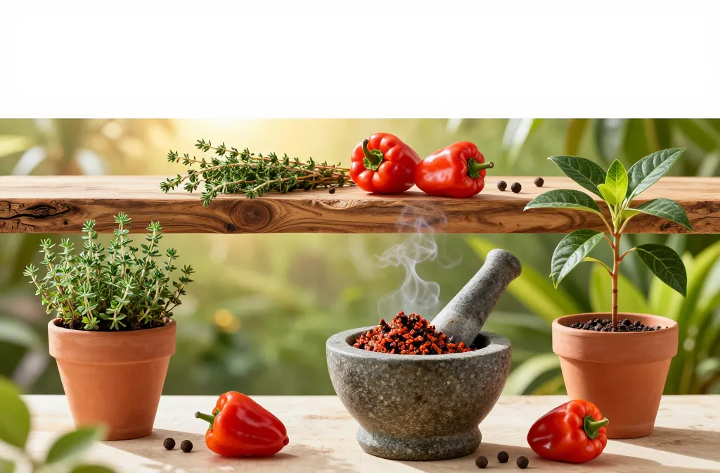 Caribbean Cooking Companion Plants: 12 Tropical Herb and Spice Combinations Unleashed