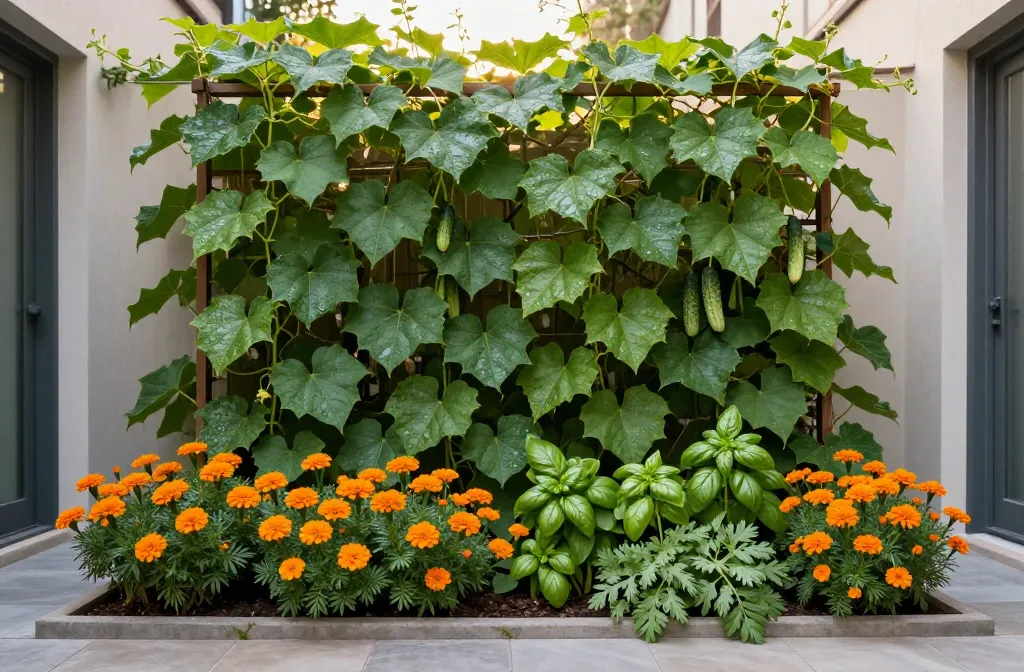 Genius Companion Plants for Vertical Cucumbers and Climbing Vines in Small Spaces: 10 Best Options