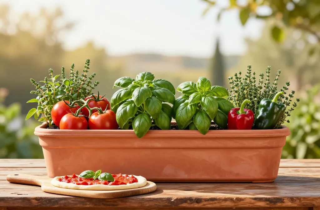 Viral Guide Pizza Garden Container | 8 Essential Herbs & Vegetables to Plant