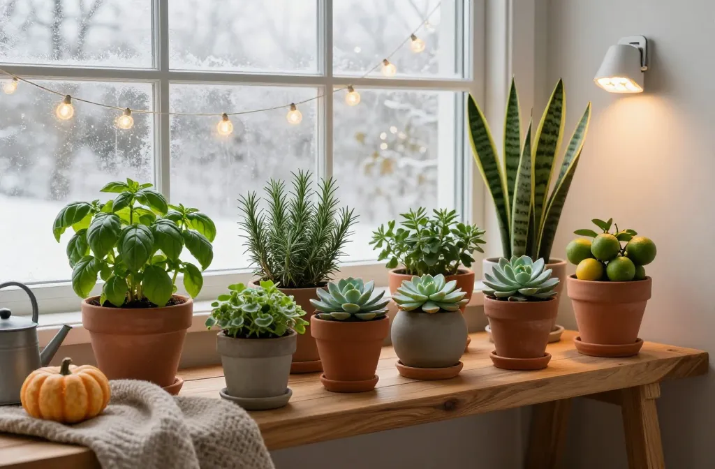 Cozy Green Shift Fall to Winter Indoor Garden | Transitioning Your Containers