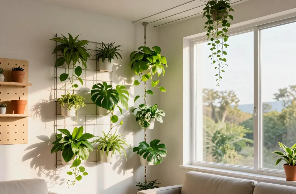 Indoor Vertical Garden | 15 Climbing Plants for Small Apartments Guide