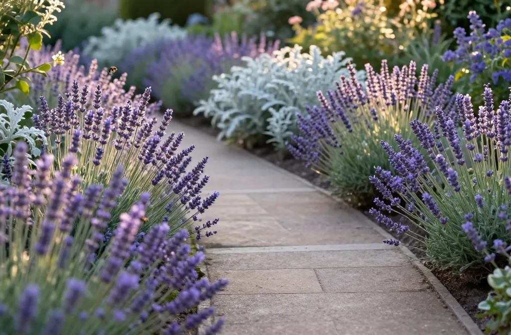 Gorgeous Gardens 12 English Lavender Waves for Silver Foliage