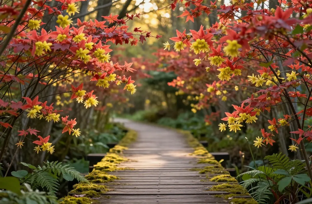 Enchant Your Path: 10 Late Spring Epimedium Sprays for Woodland Bridges