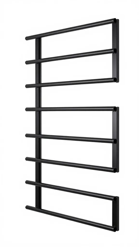 single black aluminum rail for living wall, studio lit