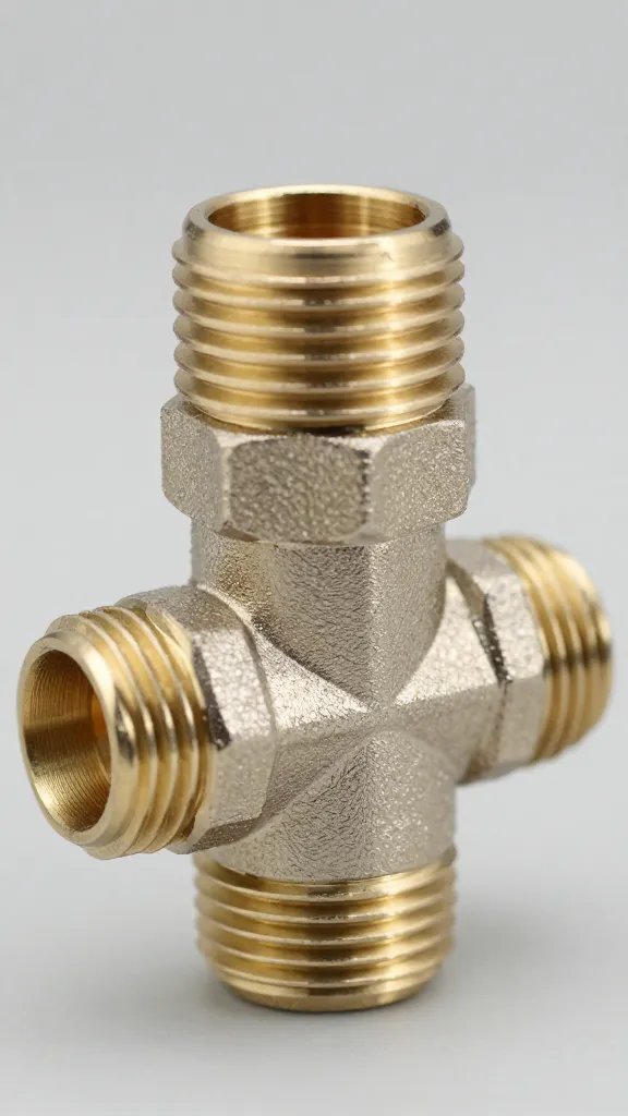 closeup of quick-connect irrigation tee fitting