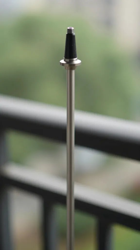 single drip emitter at top of balcony grow tower