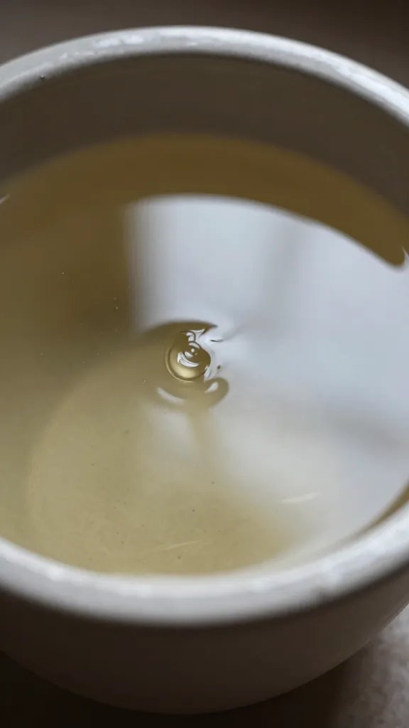 closeup of planter saucer filled with standing water