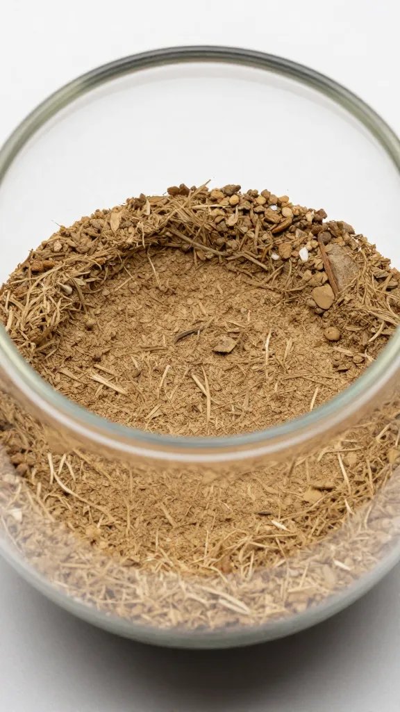 open glass terrarium rim showing dry substrate surface