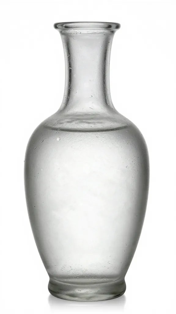 narrow-neck vase trapping condensation on inner walls