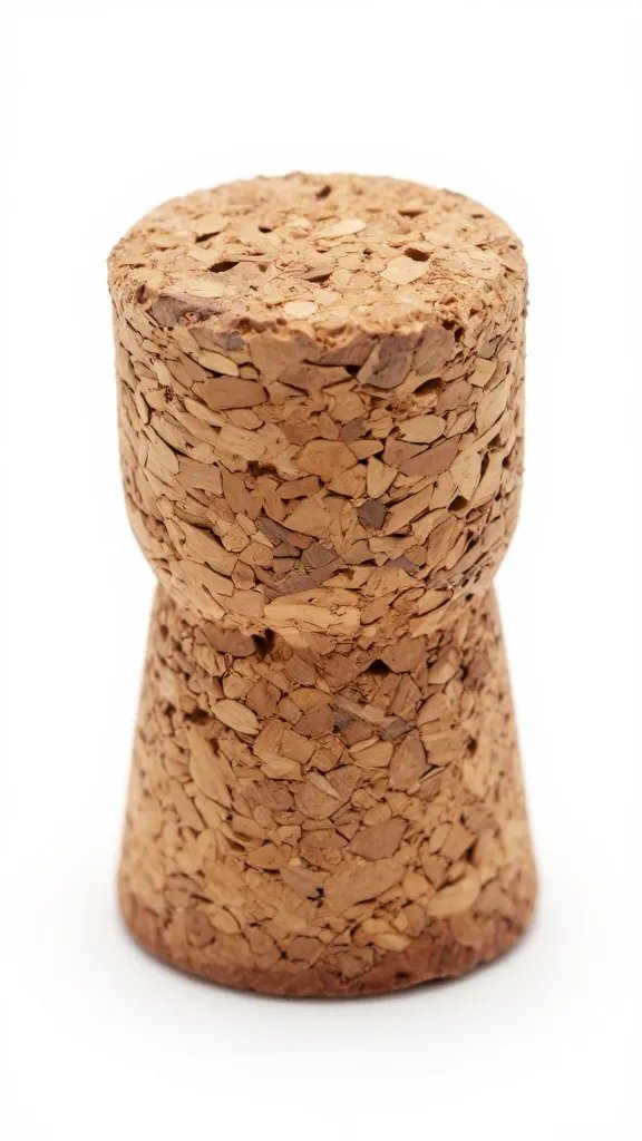 vented cork stopper with drilled airflow holes closeup