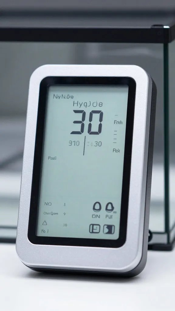 hygrometer reading inside closed terrarium lid