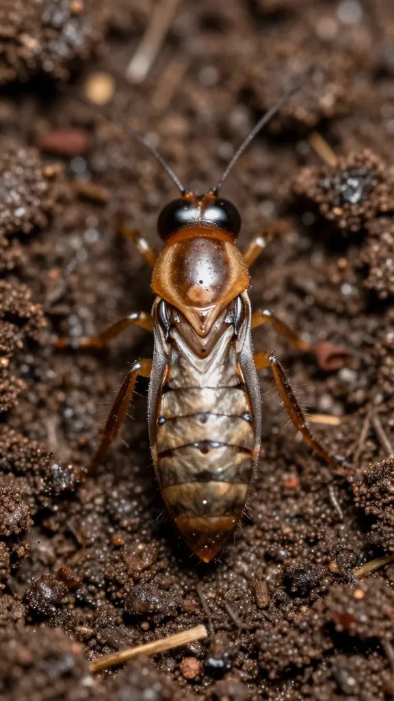 fungus gnat on soil surface macro