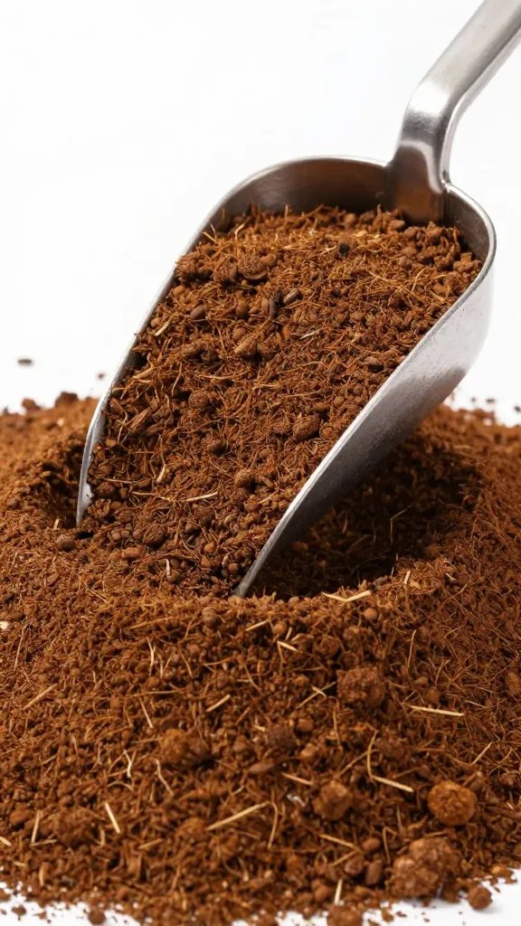 cross-section scoop of airy potting mix