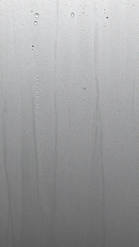 condensation beads on inner terrarium wall, macro