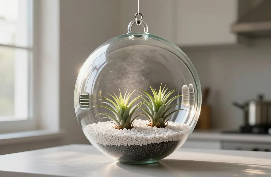 The Secret to How to Build a Hanging Air Plant Terrarium — Drainage Base, Plant Placement and Misting Schedule