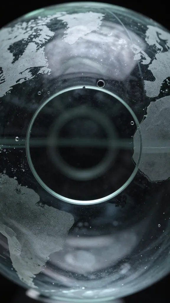 wide-opening glass globe showing fist-sized entry hole