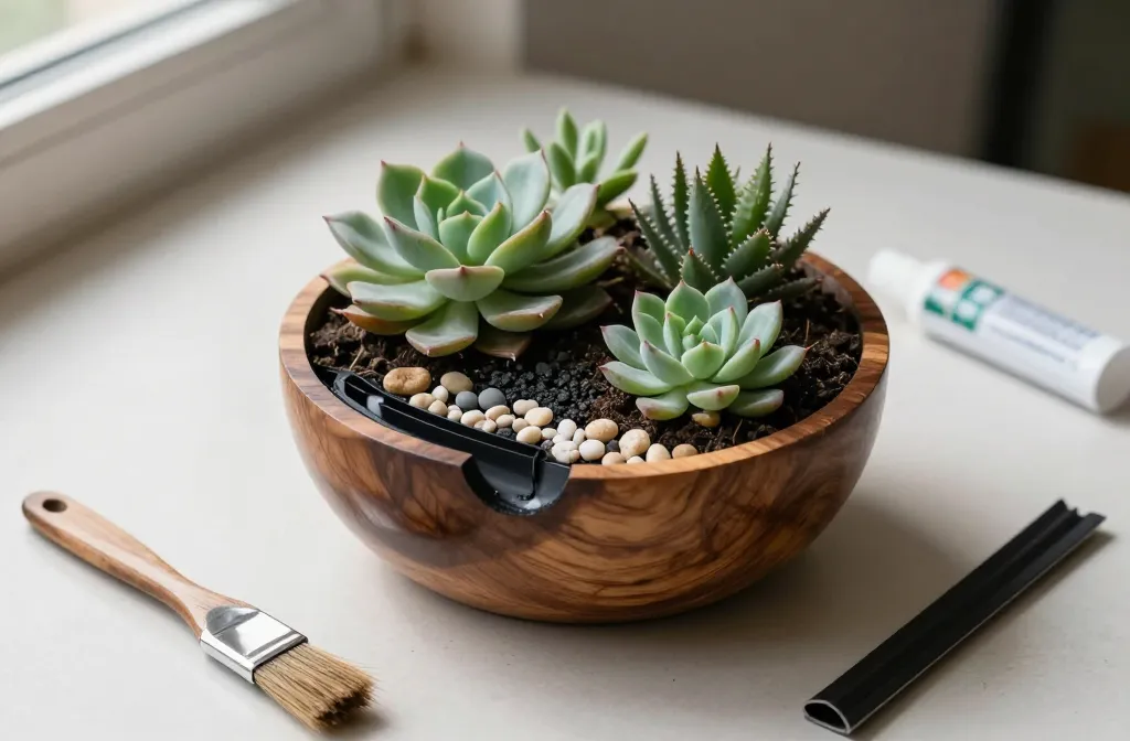 How to Build a Succulent Terrarium in a Wooden Bowl — Waterproofing, Layering and Drainage Without Holes Secrets That Last
