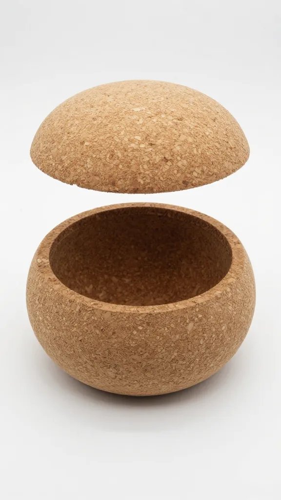 single terrarium cork lid resting ajar for airflow