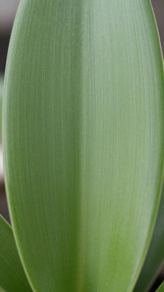 closeup trichomes on Tillandsia leaf under soft light