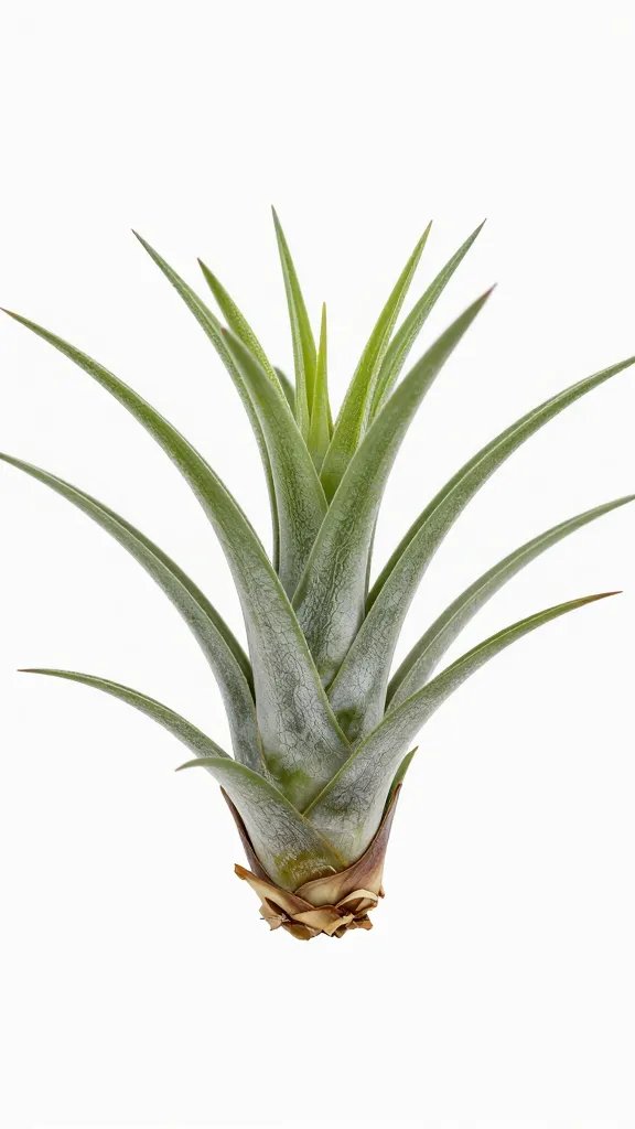 single air plant with wrinkled mid-leaves, needs soaking