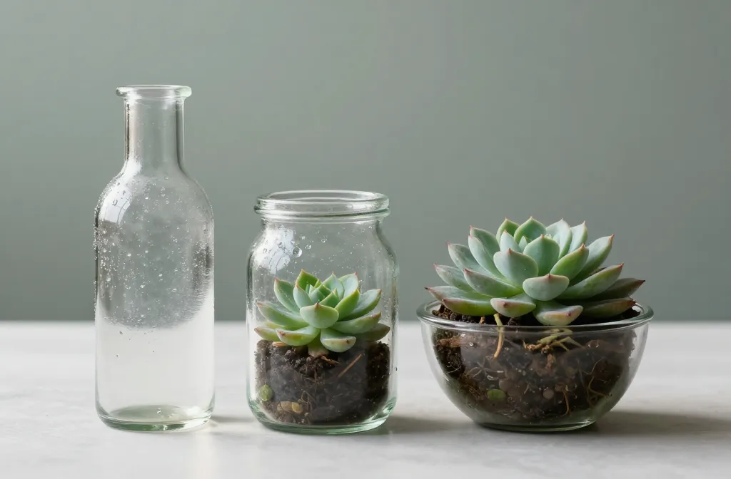 The Secret to How Glass Container Shape Controls Humidity in a Succulent Terrarium