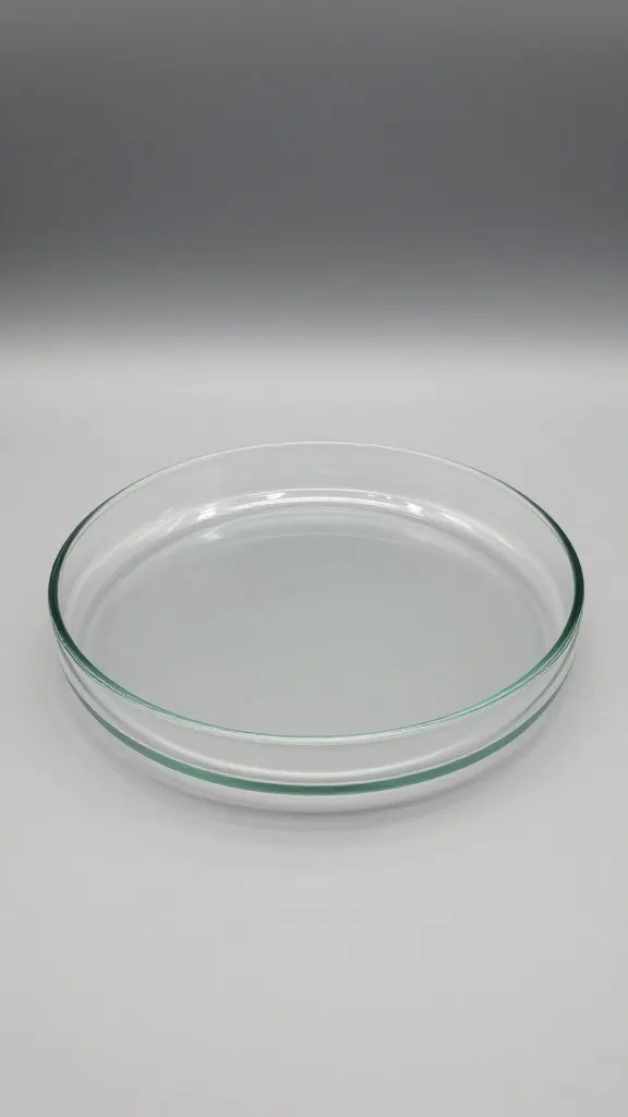 shallow glass dish terrarium with matte, dry glass
