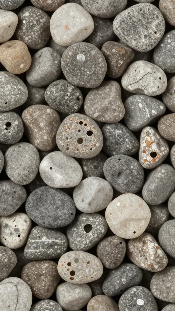 macro of saturated gravel with visible air pockets