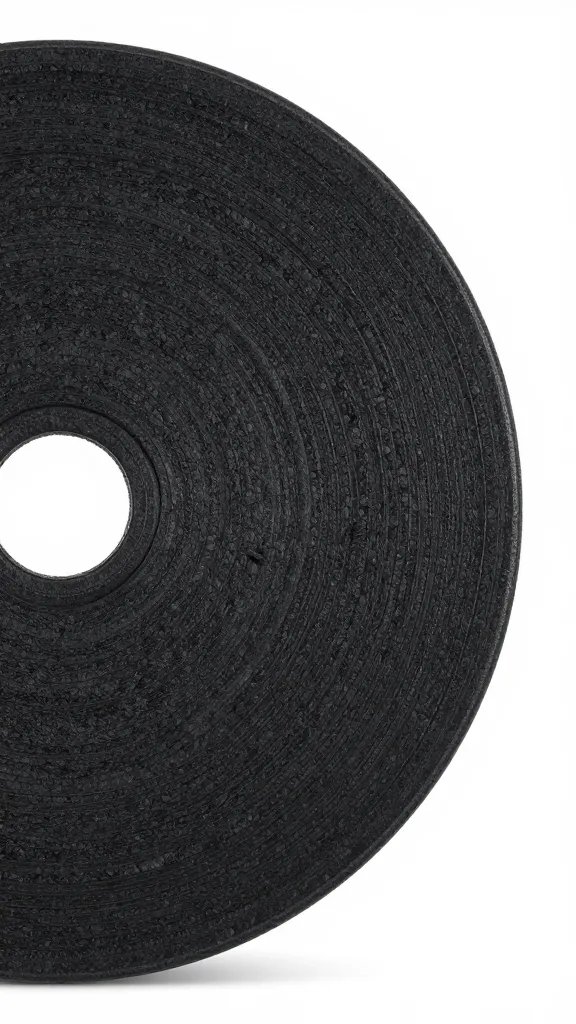 single charcoal filter disk on white background