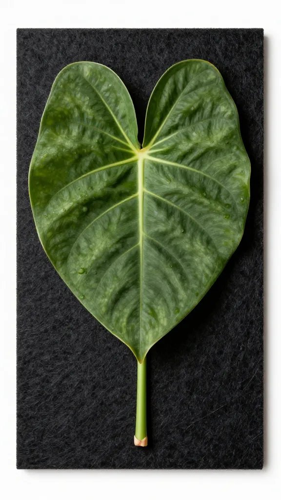 single philodendron heartleaf on felt panel