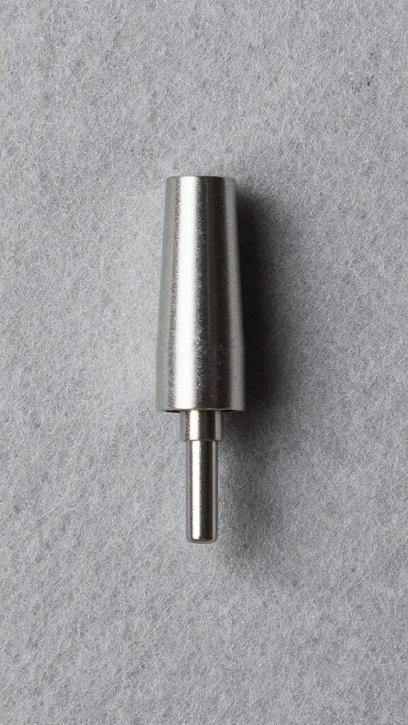 dripping emitter tip on felt panel surface, macro