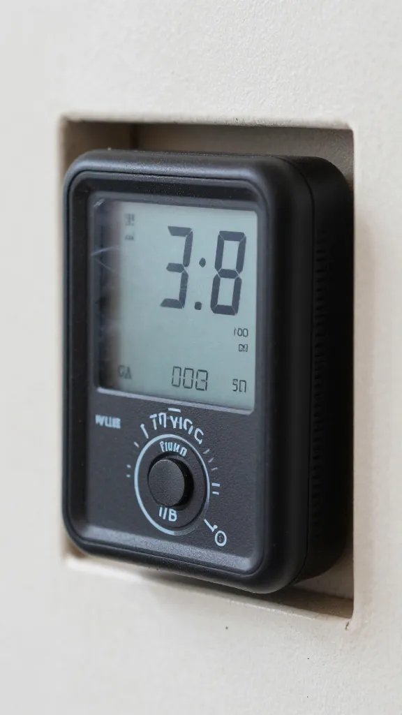 closeup of moisture meter in shallow living wall pocket