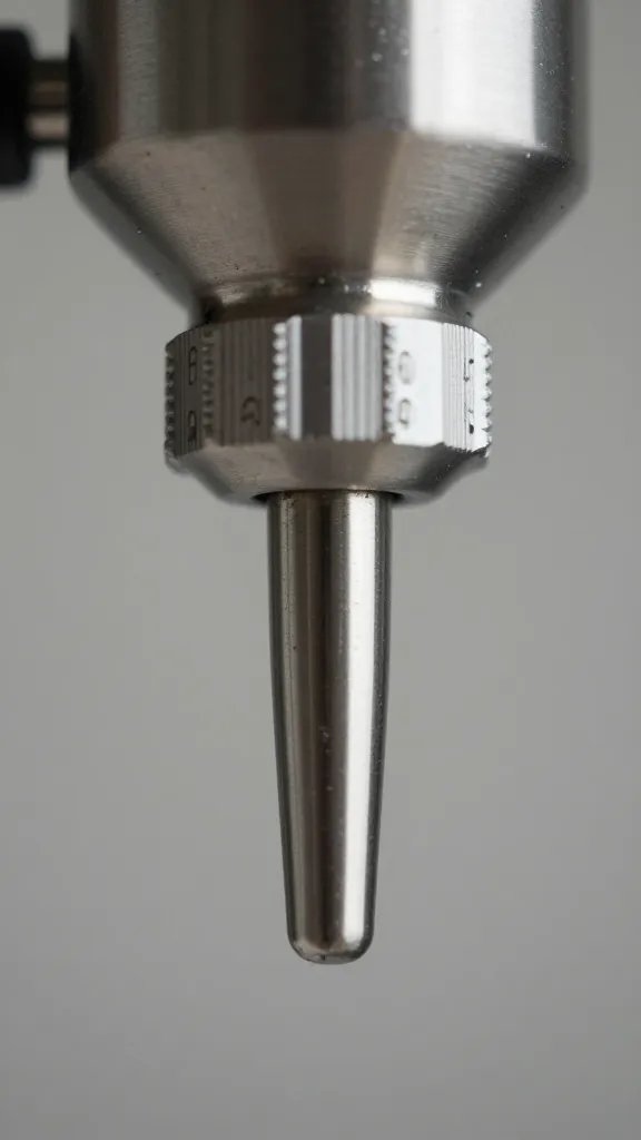 adjustable dripper with numbered flow dial closeup