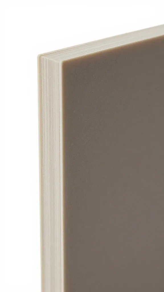 moisture-resistant composite backboard edge, beveled detail