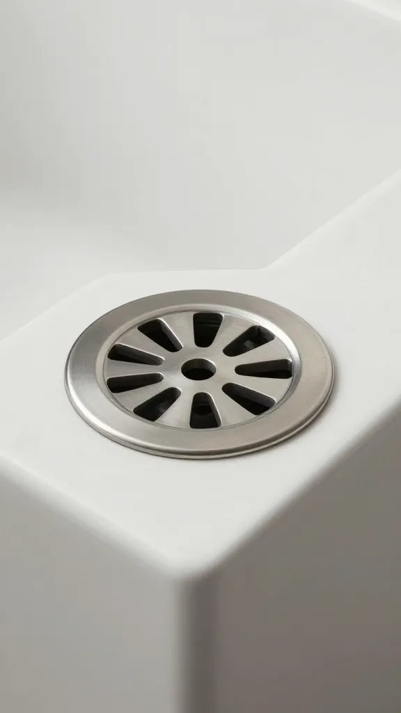 Overflow drain grommet installed in planter end cap