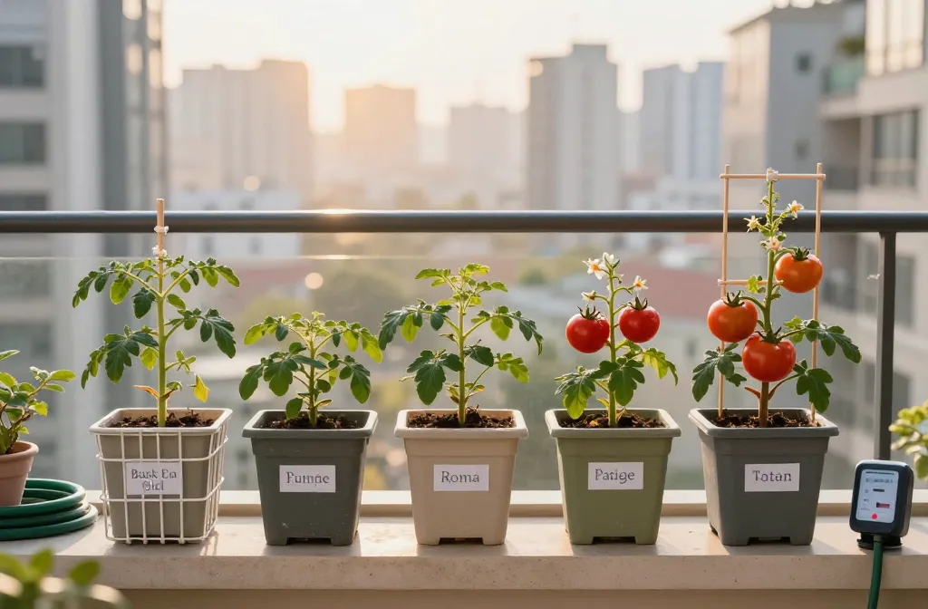 How to Grow Tomatoes on a Balcony — Variety Selection, Support Systems and the Watering Reality Secrets