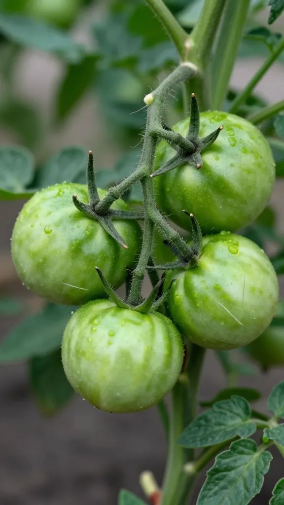 Dwarf indeterminate tomato with thick main stem, tight internodes