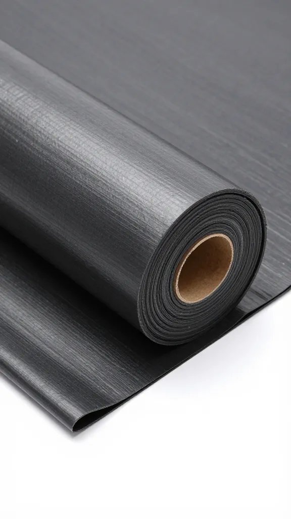 rubber balcony waterproofing membrane roll, unrolled edge